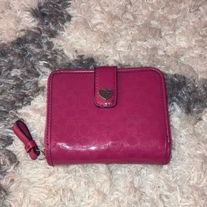 pink coach wallet